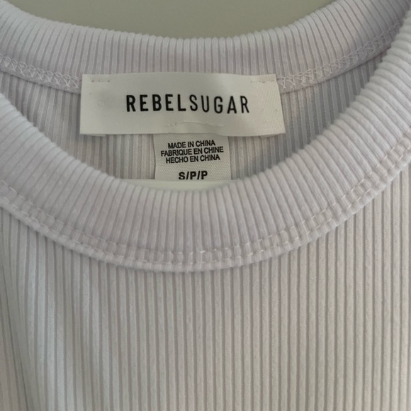 Ribbed white t-shirt, size small (never worn) - Picture 1 of 3
